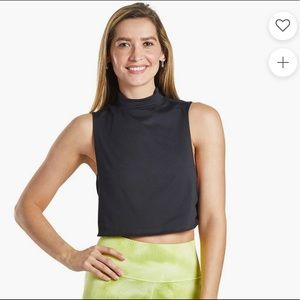 Free People Bright Lights Yoga Top Medium Black